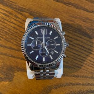 Michael Kors Silver watch with blue face